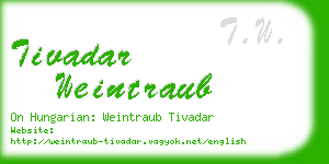 tivadar weintraub business card